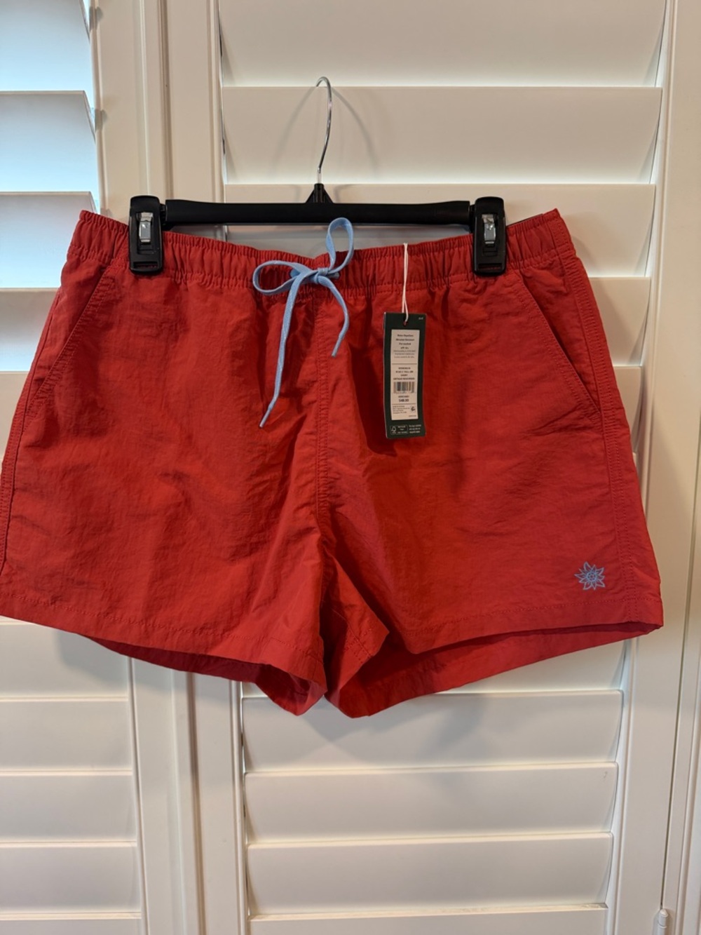 Alpine Design antique rosewood Athletic Shorts with Light Blue Drawstring
